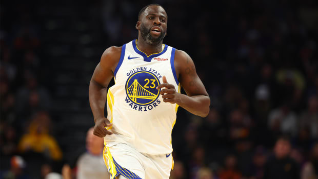Golden State Warriors forward Draymond Green runs upcourt